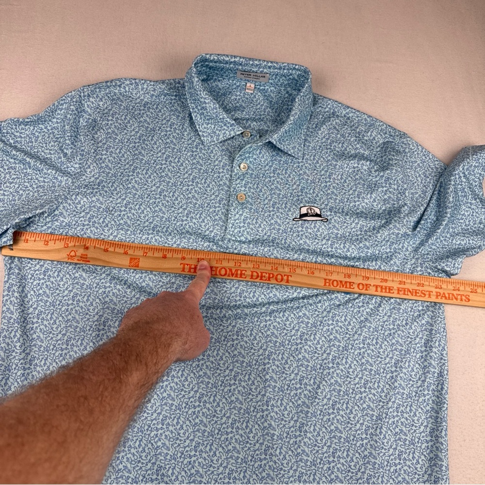 Peter Millar Summer Comfort Mens AOP Salamander Lizard Polo Large Golf Preppy - Picture 3 of 11
